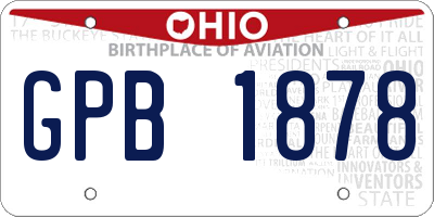 OH license plate GPB1878