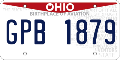 OH license plate GPB1879