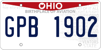 OH license plate GPB1902