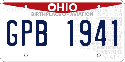 OH license plate GPB1941