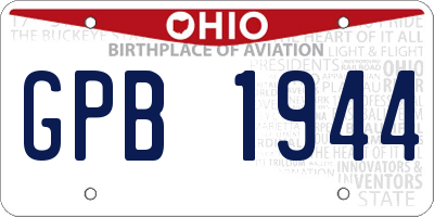 OH license plate GPB1944