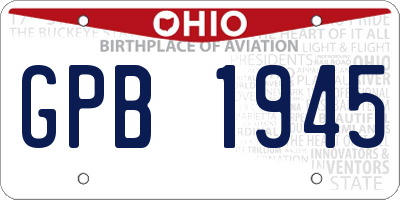 OH license plate GPB1945