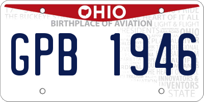 OH license plate GPB1946