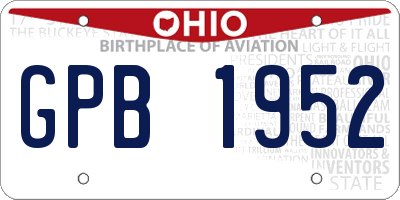 OH license plate GPB1952