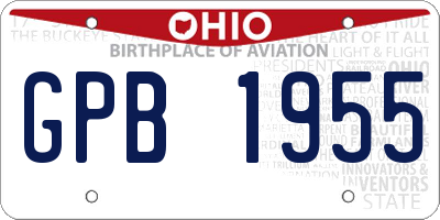 OH license plate GPB1955