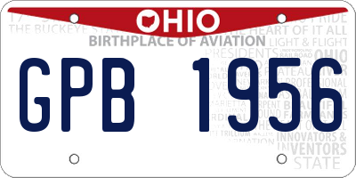 OH license plate GPB1956