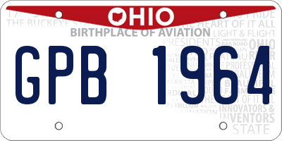 OH license plate GPB1964