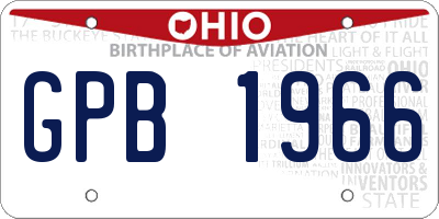 OH license plate GPB1966