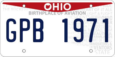 OH license plate GPB1971