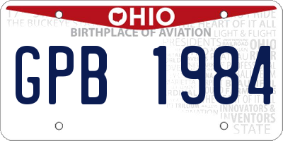 OH license plate GPB1984