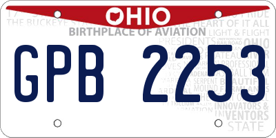 OH license plate GPB2253