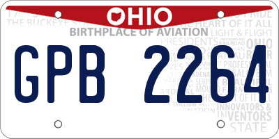 OH license plate GPB2264