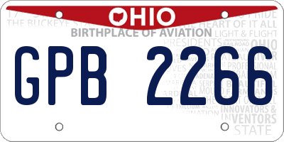 OH license plate GPB2266