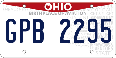 OH license plate GPB2295
