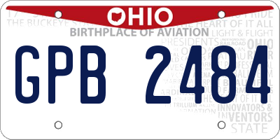 OH license plate GPB2484