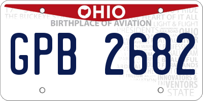 OH license plate GPB2682