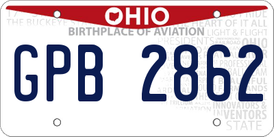 OH license plate GPB2862