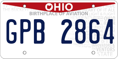 OH license plate GPB2864