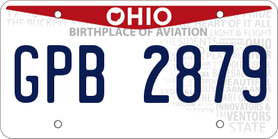 OH license plate GPB2879