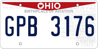 OH license plate GPB3176