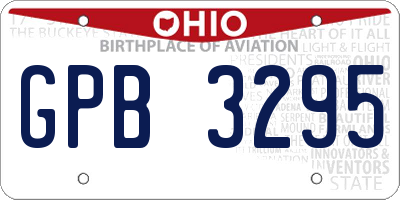 OH license plate GPB3295