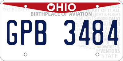 OH license plate GPB3484