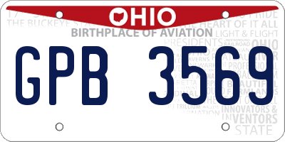 OH license plate GPB3569