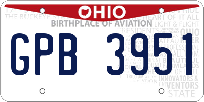 OH license plate GPB3951