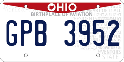 OH license plate GPB3952