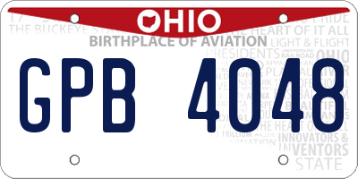 OH license plate GPB4048