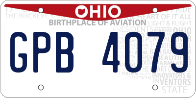 OH license plate GPB4079