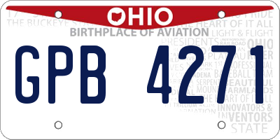 OH license plate GPB4271