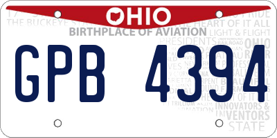 OH license plate GPB4394