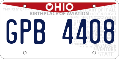 OH license plate GPB4408