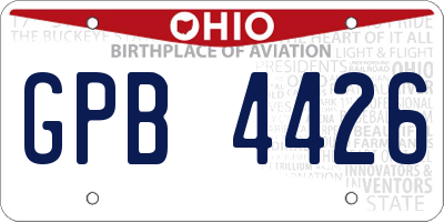 OH license plate GPB4426