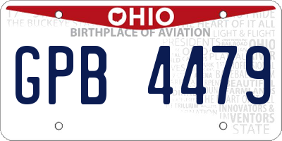 OH license plate GPB4479