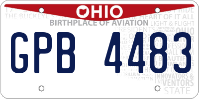 OH license plate GPB4483