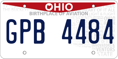OH license plate GPB4484