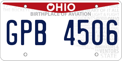 OH license plate GPB4506