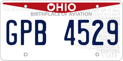 OH license plate GPB4529