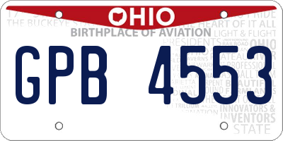 OH license plate GPB4553