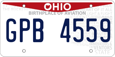 OH license plate GPB4559