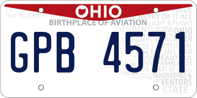 OH license plate GPB4571