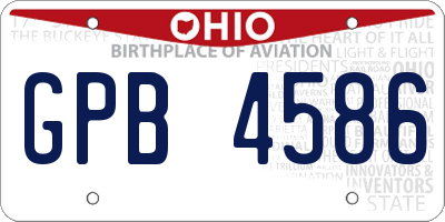 OH license plate GPB4586