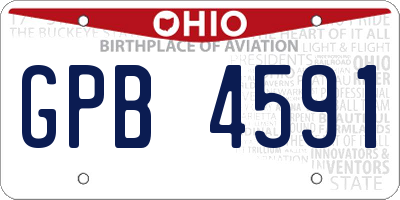 OH license plate GPB4591