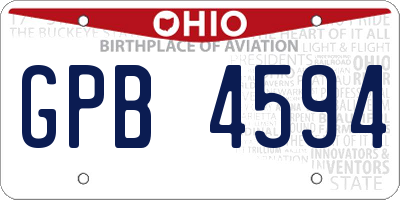 OH license plate GPB4594