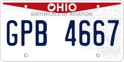OH license plate GPB4667