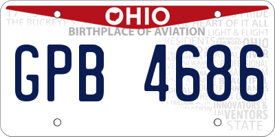 OH license plate GPB4686