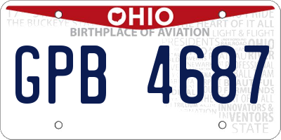 OH license plate GPB4687