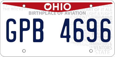 OH license plate GPB4696